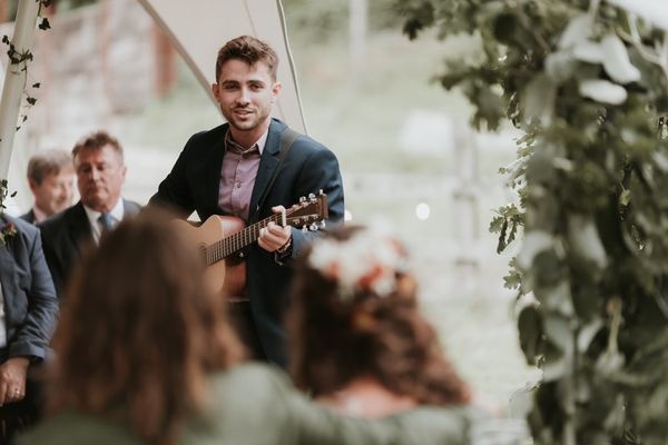 Bride's cousin made everyone emotional when he played a Paulo Nutini song in the ceremony.